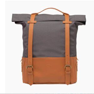 NEW Unisex Beatnik & Sons Terry Rolltop Canvas and Leather Backpack